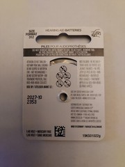 Kirkland Signature Hearing Aid Batteries #312 Expires 10/2027 – 8 Count Sealed