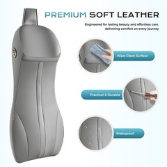 Coverado Upgraded Lumbar and Car Back Pain Relief for Car Seat Driving, Gray