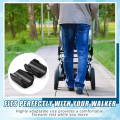 2 Pcs Rollator Armrest Pad Upright Walker Forearm Pads Black Walker Handle Coush