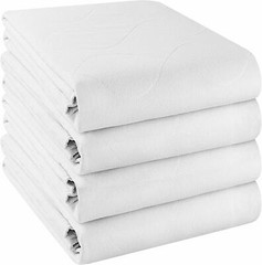 4 Pack Quilted Waterproof Incontinence Pad Underpad 34×52 inches Utopia Bedding