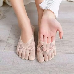 Sqruchel Orthopedic Toe Compression Socks 5 Pairs No Show Toe Socks for Wome…