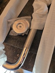 Pair of Chrome Knurled Safety Grab Bars – 2 Pack Bathroom Shower Tub Rail ADA