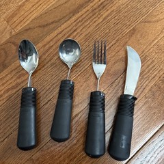 4Pcs Adaptive Spoon Fork Elderly Disability Anti-Shake Cutlery Convenient Grip