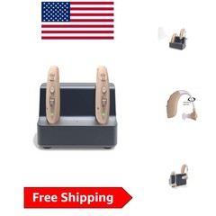 Rechargeable Hearing Aid for Seniors – 2-Pack with Noise Cancellation & Comfort