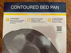 Drive Contoured Bed Pan Lightweight Durable Polyethylene New In Box