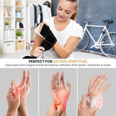 Cordless Wrist Heating Pad for Pain Relief – 5 Heat Levels & Vibration, 3000mAh