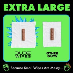 Extra-Large Menthol Flushable Wipes – 3 Pack (144 Count) – Cooling Adult Wet Wip
