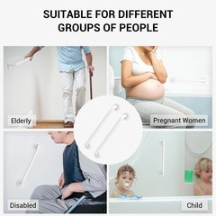 2 Pack 12 Inch Grab Bars for Wall White, Safety Shower Grab Bars for Seniors …