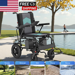 Power Wheelchair with 500W Motor All Terrain Electric Wheelchair for Seniors
