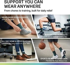 Ambidextrous Ankle Support Compression Socks for Active Lifestyles – 2 Pack
