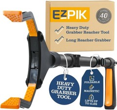 Heavy Duty 40-Inch Trash Picker with Rotating Jaw for Seniors & Disabled Users