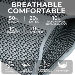 Knee & Leg Support Brace in Gray – Breathable Design for Left/Right Leg, Size S