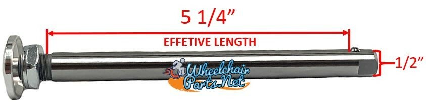 1/2″ x 5 1/4″ Quick release axle for wheelchairs, BIG ALUMINUM Push Button