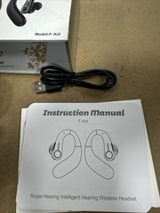 Bluetooth Rechargeable Digital Hearing Amplifier 4-Setting Black F-Aid- Used