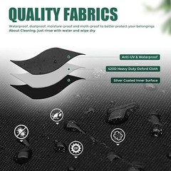 Patio Cushion Storage Bag Waterproof cushion storage 68 x 30 x 20 in, Black