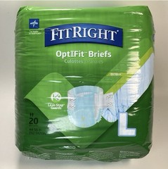 Adult Diapers 20 Ct Medline FitRight Ultra Large 44-56in Incontinence Tabs