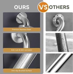 Grab Bars for Shower 18 Inches, Shower Grab Bars for Senior anti Slip, Safety Gr