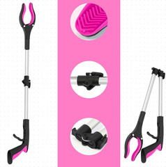 32 Inch Heavy Duty(Up to 10 Lbs) Reacher Grabber Tool with Strong Magnetic (New