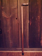 RED STAG walking stick cane TAPERED HICKORY wood shaft custom made in the USA