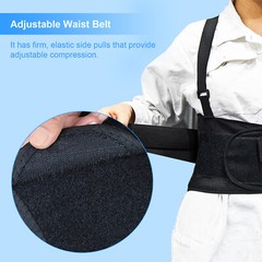 Heavy Duty Weight Lift Lumbar Lower Back Waist Support Belt Brace Suspender Work