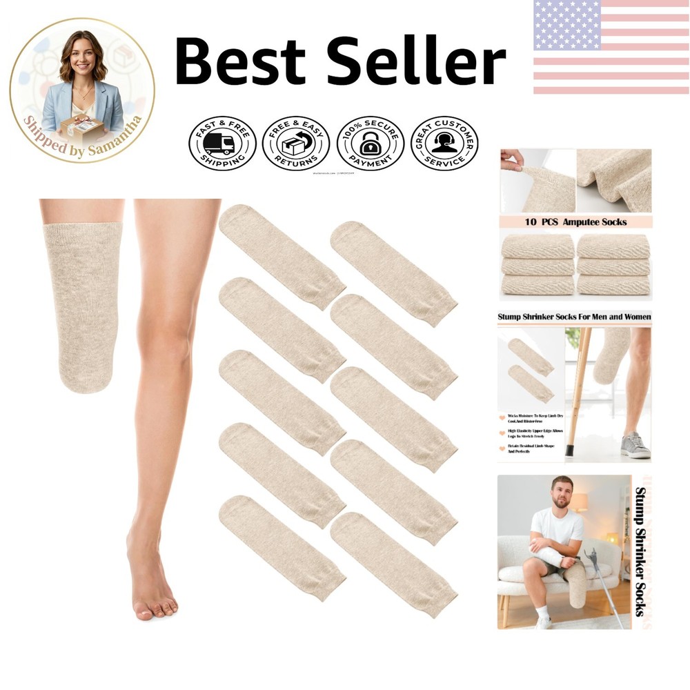 Nude Color Prosthetic Limb Socks – 10 Comfortable Amputee Tube Socks