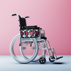 Wheelchair organizer waterproof accessories with flowers + pill box as a gift