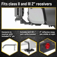 Titan Ramps 500lb Hitch Mount Wheelchair Scooter Carrier Folding Ramp 2″