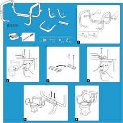 Toilet Safety Frame – Adjustable 16″-18″ Rails for Elderly & Disability Support