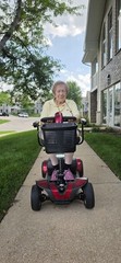 Pride Mobility Go-Go Sport 4-Wheel Mobility Scooter Red w/ Basket & Charger
