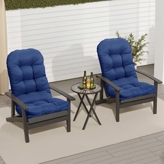 Adirondack Chair Cushion, Thick Indoor/Outdoor Rocking, Navy All-Weather