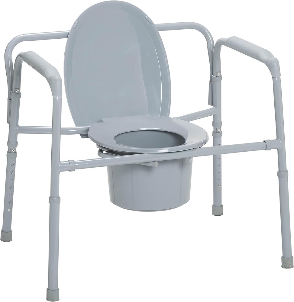 Heavy Duty Commode Bariatric, Medical Bedside Folding Bariatric Commode Chair To