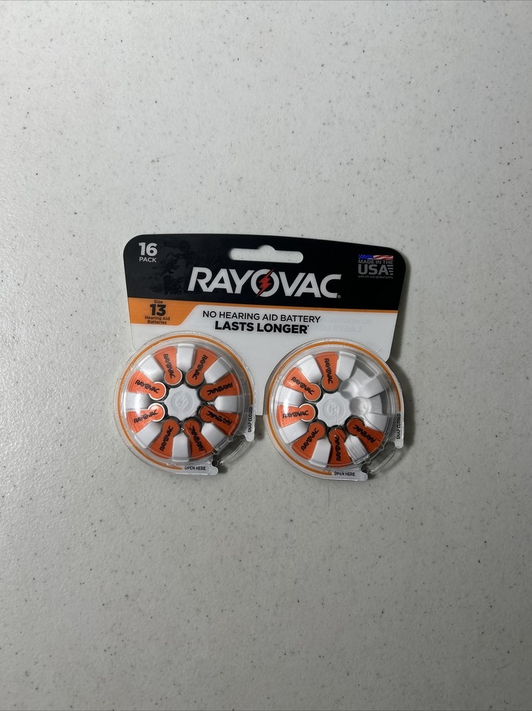 Rayovac 16-Pack: Size 13 Hearing Aid Batteries – Best By April 2026 (Missing 2)