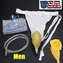 US Portable Urine Leg Bag Collector Pee Catheter male Wearable men Urinal 1000ml