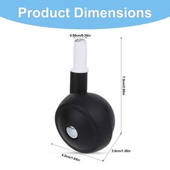 4pcs Baby Walker Replacement Wheels, Black Universal Casters Parts for