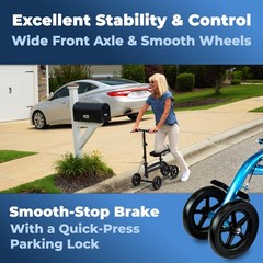 Economy KneeRover® Steerable Knee Walker Metallic Blue – Refurbished