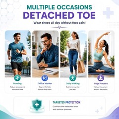 BENAYO Orthopedic Metatarsal Pads for Ball of Foot Pain Relief