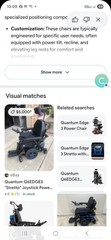 Quantum Electric Power Wheelchair w/ Joystick, 6-Wheel, Black/Blue