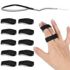 Tyqour 10 Pack Hook and Loop Finger Wrap, Washable and Reusable Buddy Straps for
