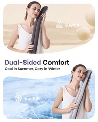 KPNEOL Travel Pillow, Neck Pillow – Ergonomic Free Size Adjustable, Dark Grey