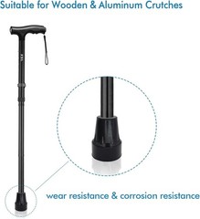 Reliable 1 Inch Replacement Cane Tips – Skid-Resistant & Metal Reinforced