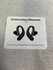 Royal Hearing F-Aid Black Noise Cancellation Rechargeable Hearing Aids W/ Manual