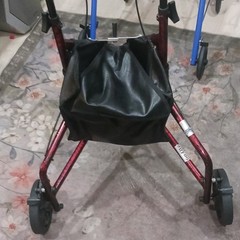 Drive Winnie Walker 3-Wheel Rollator Handbrakes Bag Red/Black