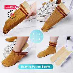 Sock Aid, Helpers to Put on Your Socks for Seniors, Oatmeal Heather