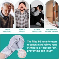 2 Pcs Restraint Gloves for Dementia Patients Elderly Care Autistic Child Safety