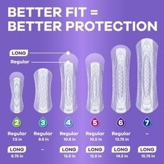 Always Discreet Adult Incontinence Pads for Women, Drier, 6 Drop Long Length, Ex
