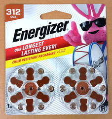 5 12-packs ENERGIZER 312 1.45V Hearing Aid Battery Exp 12/2029 – 60 Batteries