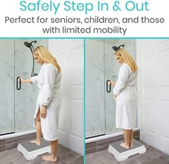 Stackable Bath Step – Slip Resistant – 4.5″ Height – Indoor/Outdoor Safety Stool