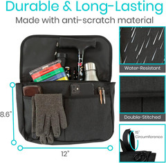 Wheelchair Carry Bag – Arm Rest Pouch for Rollator, Walkers, Power Wheel Chairs