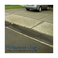 Pyle Car Driveway Curbside Bridge Ramp – Heavy Duty Rubber Thre… Fast USA SHIP