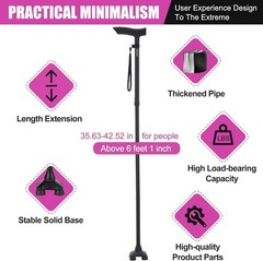 Walking Canes for Tall Men Women 6 ft 1 in and Above. Foldable; Adjustable; Comf